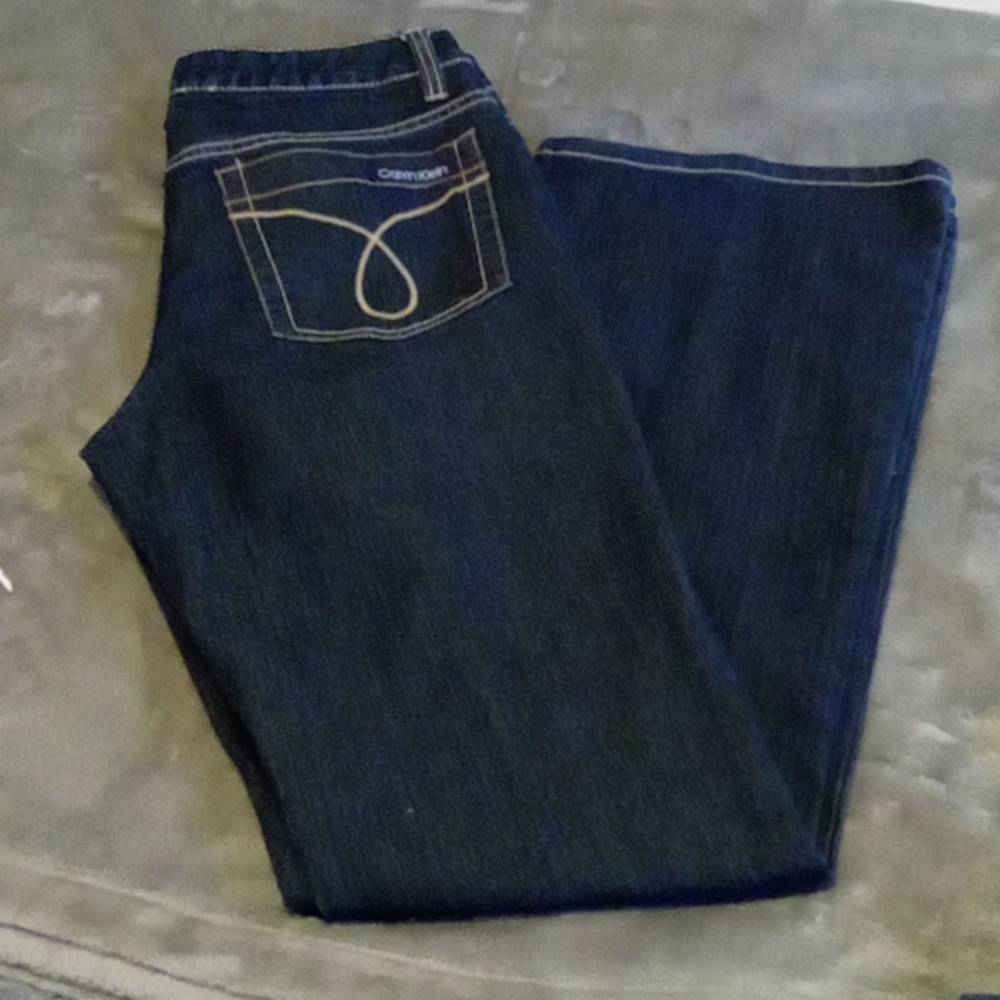 Calvin Klein Dark Blue Flare Jeans